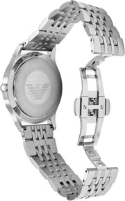  Shop Authentic Emporio Armani Classic Silver Dial Silver Steel Strap Watch For Men - AR1867 - Luxxuri