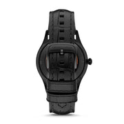  Shop Authentic Emporio Armani Meccanico White Dial Black Leather Strap Watch For Men - AR1923 - Luxxuri