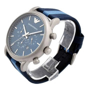  Shop Authentic Emporio Armani Luigi Chronograph Quartz Blue Dial Blue Nylon Strap Watch For Men - AR1949 - Luxxuri