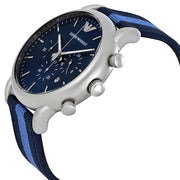  Shop Authentic Emporio Armani Luigi Chronograph Quartz Blue Dial Blue Nylon Strap Watch For Men - AR1949 - Luxxuri