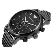  Shop Authentic Emporio Armani Sport Chronograph Black Dial Black Mesh Bracelet Watch For Men - AR1968 - Luxxuri