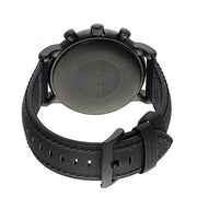  Shop Authentic Emporio Armani Luigi Chronohraph Black Dial Black Leather Strap Watch For Men - AR1970 - Luxxuri