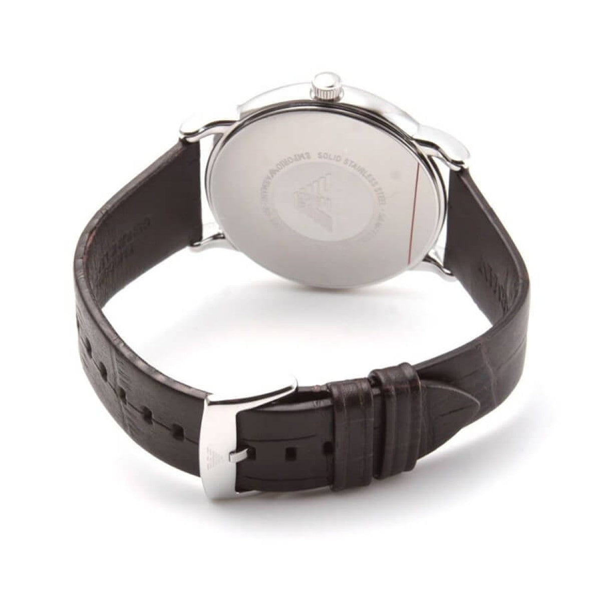  Shop Authentic Emporio Armani Luigi Quartz Gray Dial Brown Leather Strap Watch For Men - AR1996 - Luxxuri