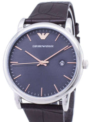  Shop Authentic Emporio Armani Luigi Quartz Gray Dial Brown Leather Strap Watch For Men - AR1996 - Luxxuri