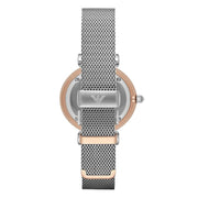  Shop Authentic Emporio Armani Retro Mother of Pearl Dial Silver Mesh Bracelet Watch For Women - AR2067 - Luxxuri