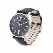 Shop Authentic Emporio Armani Renato Black Dial Leather Strap Watch For Men - AR2411 - Luxxuri