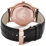  Shop Authentic Emporio Armani Renato Quartz Black Dial Black Leather Strap Watch For Men - AR2425 - Luxxuri