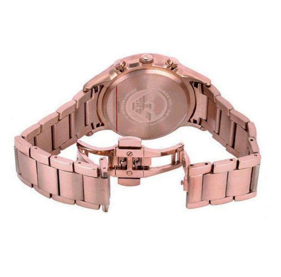 Shop Authentic Emporio Armani Classic Rose Gold Chronograph Steel Strap Watch For Men - AR2452 - Luxxuri