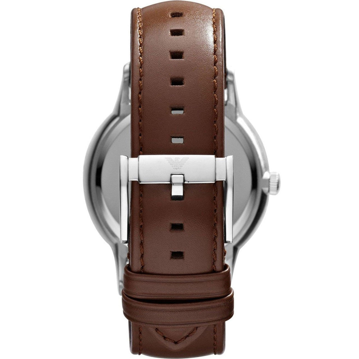  Shop Authentic Emporio Armani Renato Silver Dial Brown Leather Strap Watch For Men - AR2463 - Luxxuri