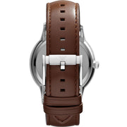  Shop Authentic Emporio Armani Renato Silver Dial Brown Leather Strap Watch For Men - AR2463 - Luxxuri
