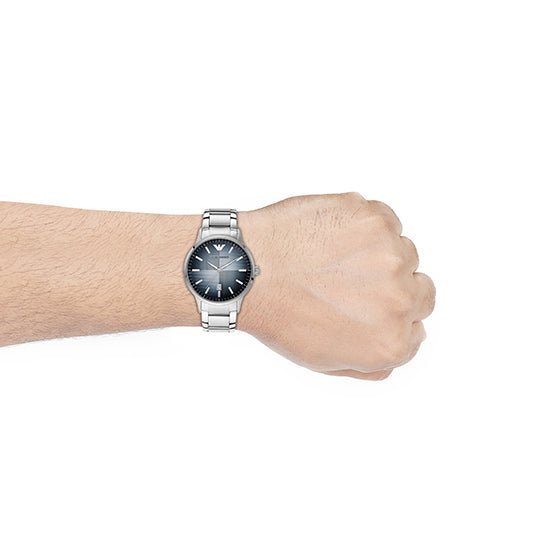  Shop Authentic Emporio Armani Renato Blue Dial Silver Steel Strap Watch For Men - AR2472 - Luxxuri