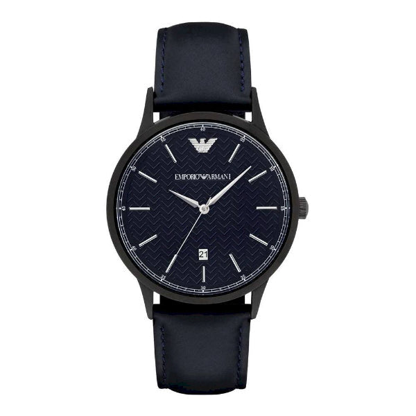  Shop Authentic Emporio Armani Renato Quartz Blue Dial Blue Leather Strap Watch For Men - AR11190 - Luxxuri