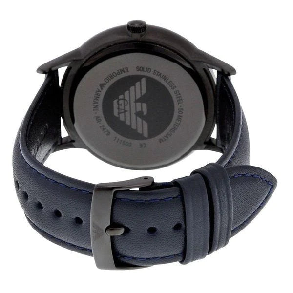  Shop Authentic Emporio Armani Renato Chronograph Quartz Blue Dial Blue Leather Strap Watch For Men - AR2481 - Luxxuri
