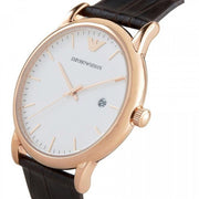  Shop Authentic Emporio Armani Luigi White Dial Brown Leather Strap Watch For Men - AR2502 - Luxxuri