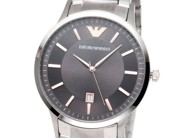  Shop Authentic Emporio Armani Renato Quartz Grey Dial Silver Steel Strap Watch For Men - AR2514 - Luxxuri