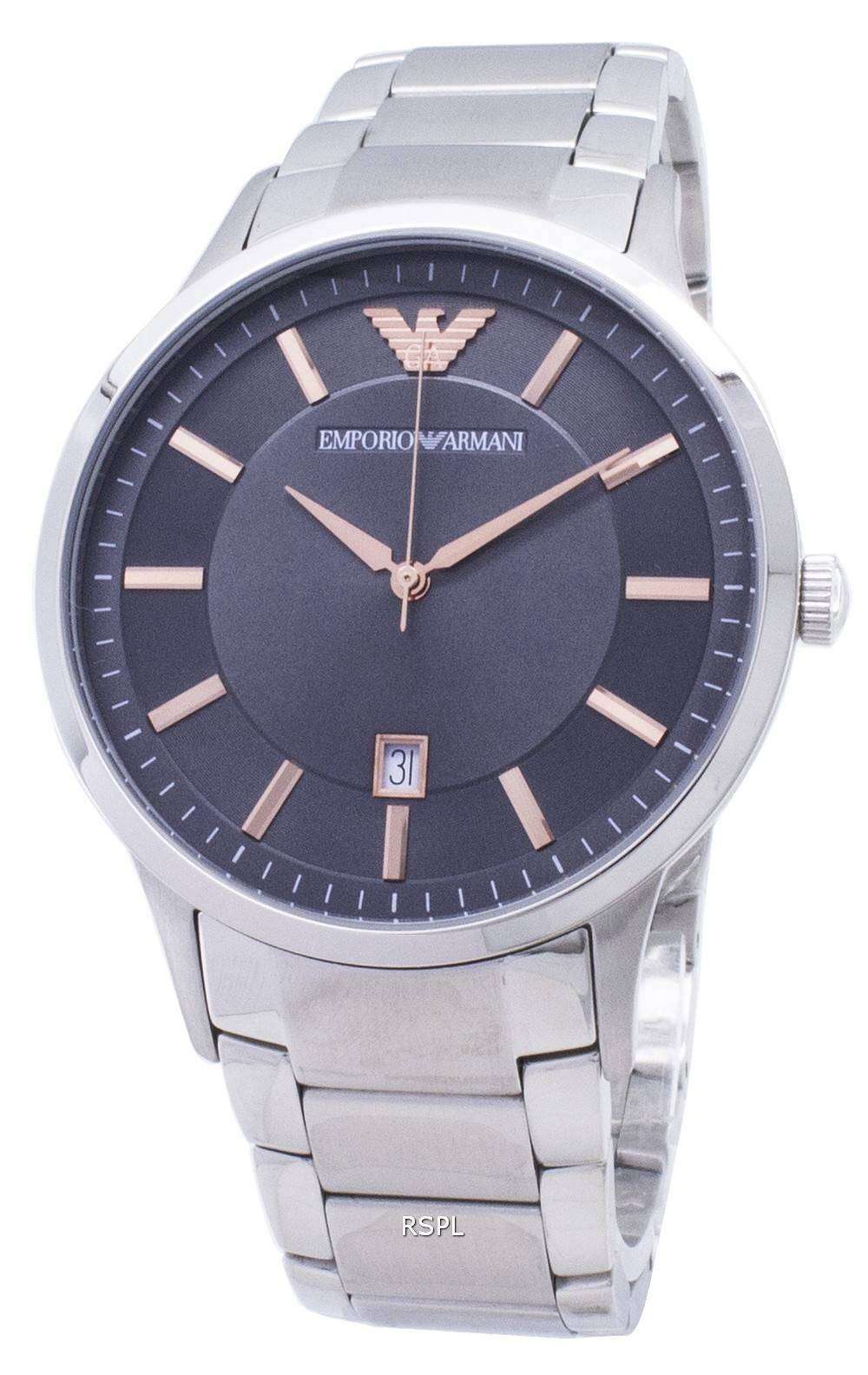  Shop Authentic Emporio Armani Renato Quartz Grey Dial Silver Steel Strap Watch For Men - AR2514 - Luxxuri