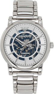 Shop Authentic Emporio Armani Meccanico Automatic Silver Dial Silver Steel Strap Watch for Men - AR60006 - Luxxuri