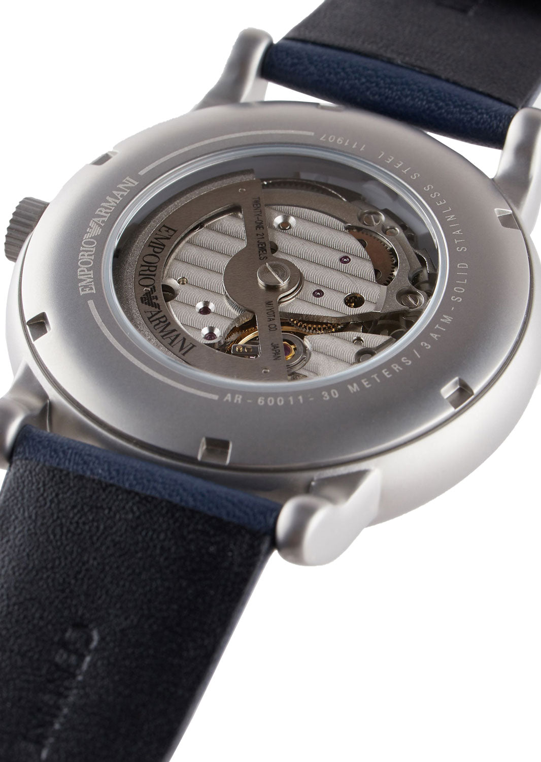  Shop Authentic Emporio Armani Luigi Chronograph Blue Dial Black Leather Strap Watch For Men - AR60011 - Luxxuri
