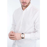  Shop Authentic Emporio Armani Luigi Automatic Silver Dial Black Leather Strap Watch For Men - AR60013 - Luxxuri