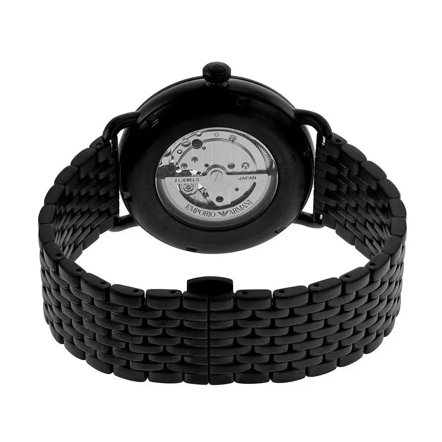  Shop Authentic Emporio Armani Automatic Multifunction Black Dial Black Mesh Bracelet Watch For Men - AR60025 - Luxxuri