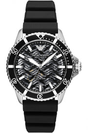  Shop Authentic Emporio Armani Meccanico Automatic Black Dial Black Silicone Strap Watch For Men - AR60062 - Luxxuri