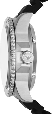  Shop Authentic Emporio Armani Meccanico Automatic Black Dial Black Silicone Strap Watch For Men - AR60062 - Luxxuri