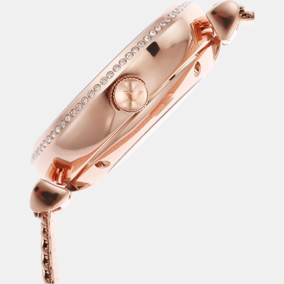  Shop Authentic Emporio Armani Meccanico Automatic White Dial Rose Gold Mesh Strap Watch For Women - AR60063 - Luxxuri