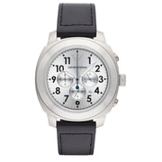  Shop Authentic Emporio Armani Sportivo Chronograph Silver Dial Black Leather Strap Watch For Men - AR6054 - Luxxuri
