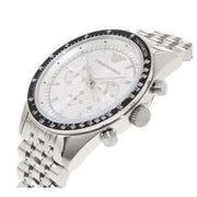  Shop Authentic Emporio Armani Sportivo Chronograph Silver Dial Silver Steel Strap Watch For Men - AR6073 - Luxxuri