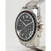  Shop Authentic Emporio Armani Sigma Chronograph Black Dial Silver Steel Strap Watch For Men - AR6098 - Luxxuri