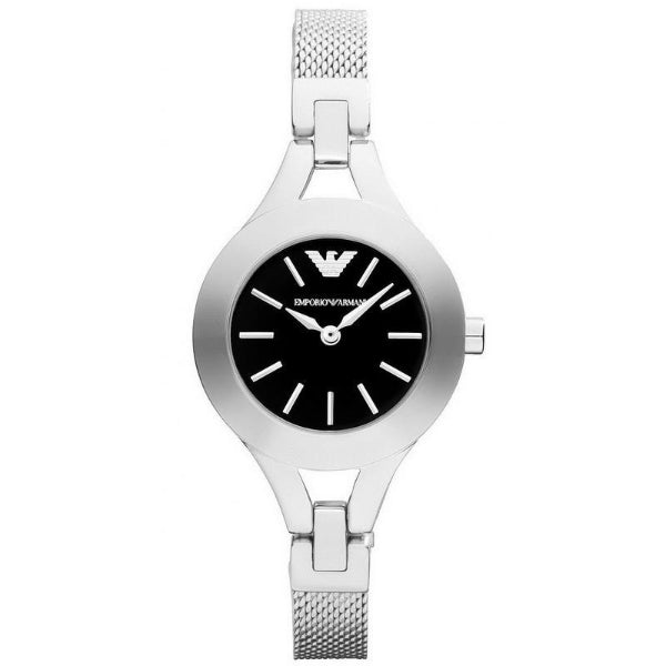  Shop Authentic Emporio Armani Classic Quartz Black Dial Silver Steel Strap Watch For Women - AR7328 - Luxxuri