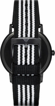  Shop Authentic Emporio Armani Kappa Analog White Dial Two Tone Nylon Strap Watch For Men - AR80004 - Luxxuri