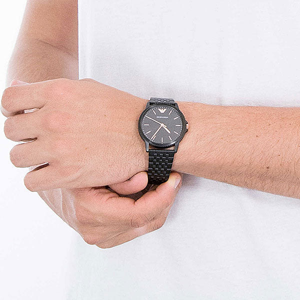  Shop Authentic Emporio Armani Interchangeable Black Dial Black Steel Strap Watch For Men - AR80021 - Luxxuri