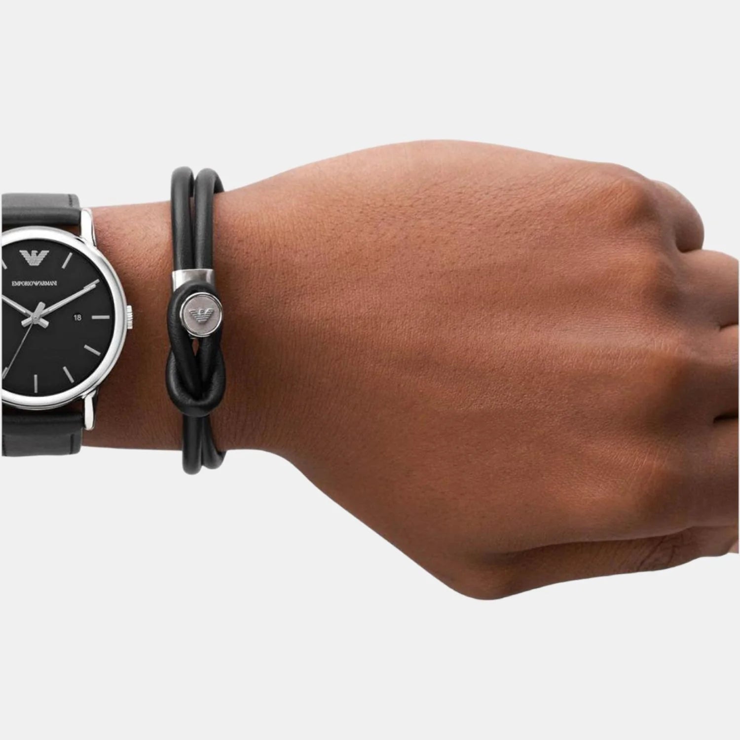  Shop Authentic Emporio Armani Classic Quartz Grey Dial Grey Leather Strap Watch For Men - AR1730 - Luxxuri