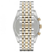  Shop Authentic Emporio Armani Tazio Chronograph Blue Dial Gold & Silver Stainless Steel Strap Watch For Men - AR8030 - Luxxuri
