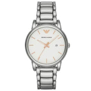  Shop Authentic Emporio Armani Quartz White Dial Silver Steel Strap Watch For Men - AR90000 - Luxxuri