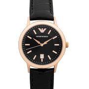 Shop Authentic Emporio Armani Classic Black Dial Black Leather Strap Watch For Women - AR9022 - Luxxuri