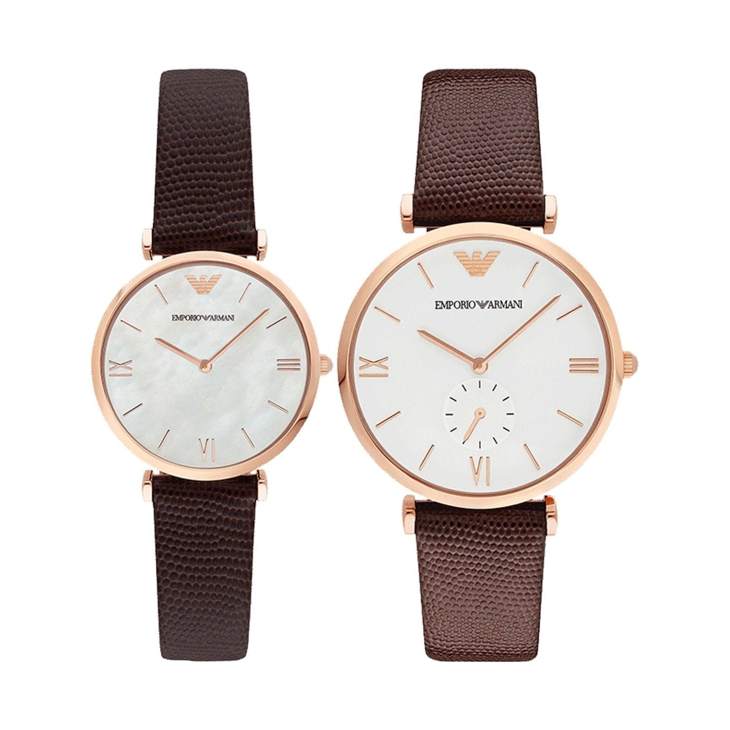  Shop Authentic Emporio Armani Analog White Dial Brown Leather Strap Watch For Men - AR9042 - Luxxuri