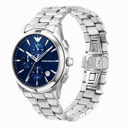  Shop Authentic Emporio Armani Chronograph Blue Dial Silver Steel Strap Watch For Men - AR11528 - Luxxuri