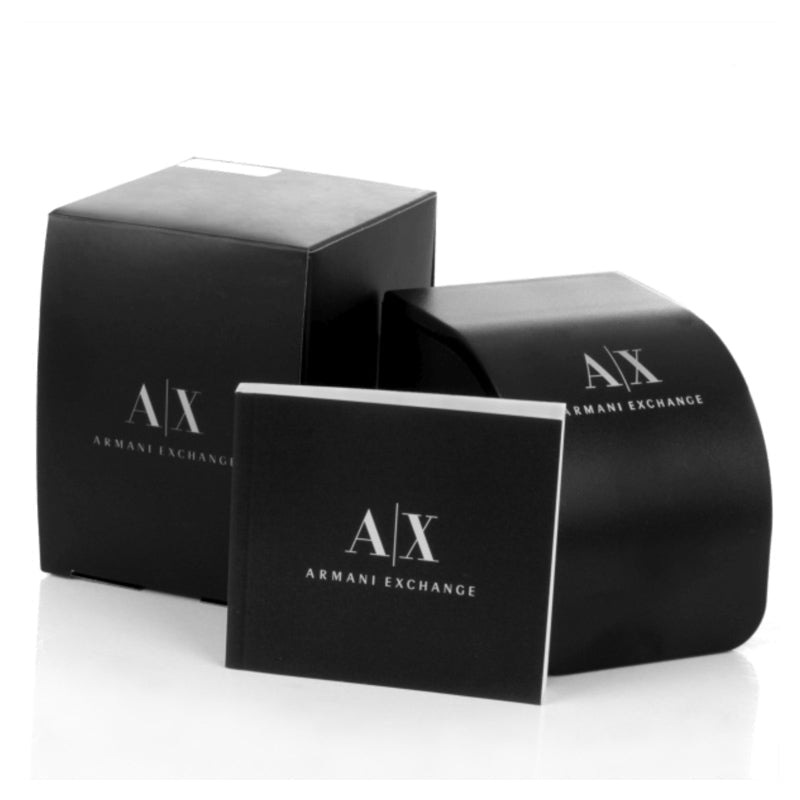  Shop Authentic Armani Exchange Cayde Chronograph Black Dial Black Leather Strap Watch for Men - AX2745 - Luxxuri