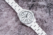  Shop Authentic Chanel J12 Quartz White Dial White Steel Strap Watch for Women - J12 H5698 - Luxxuri