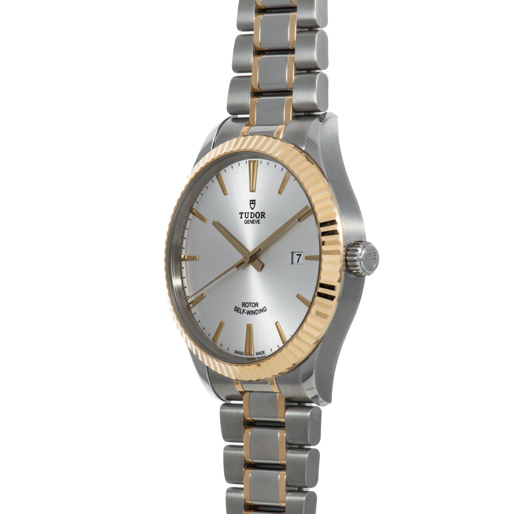  Shop Authentic Tudor Style Automatic Silver Dial Two Tone Steel Strap Watch for Men - M12713-0003 - Luxxuri