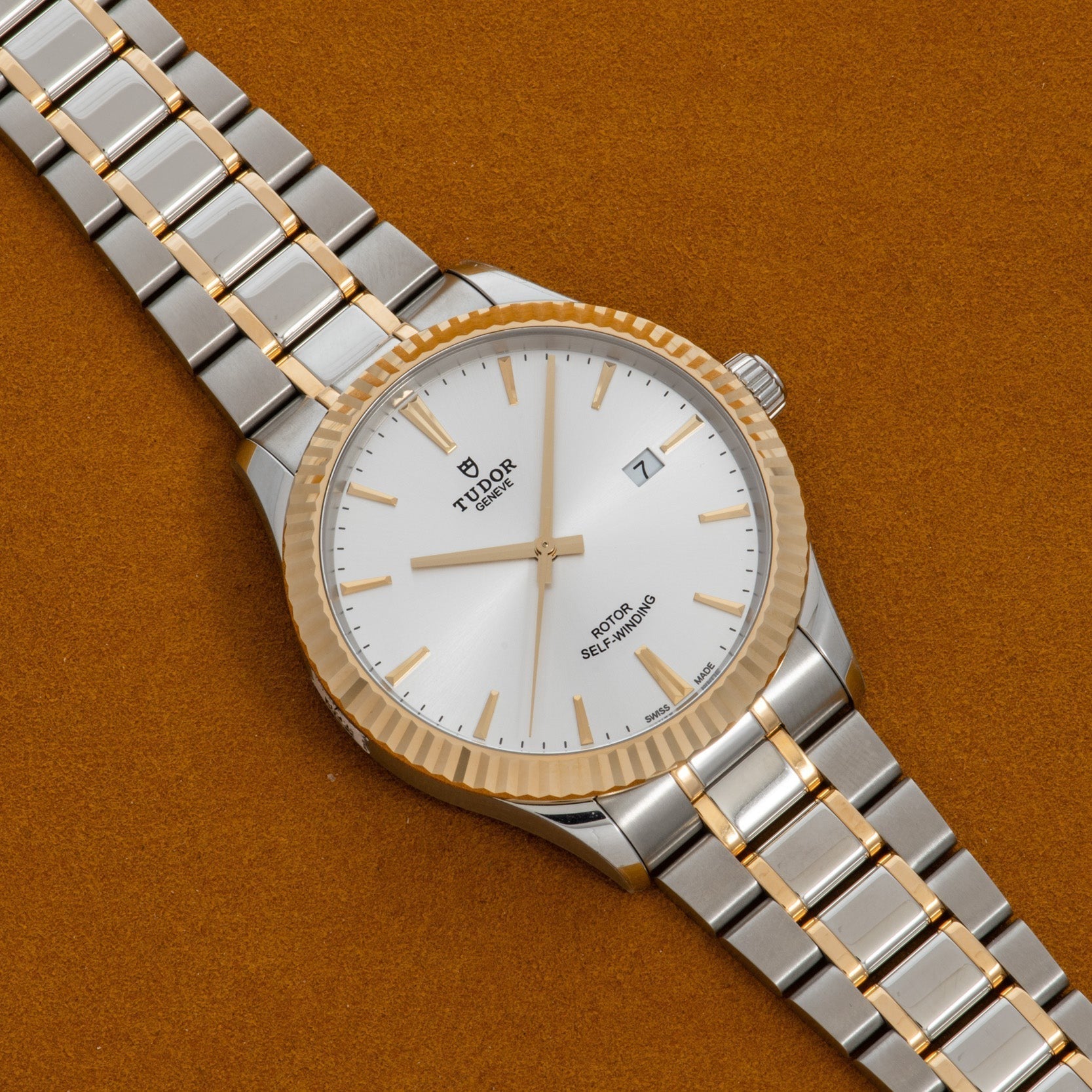  Shop Authentic Tudor Style Automatic Silver Dial Two Tone Steel Strap Watch for Men - M12713-0003 - Luxxuri