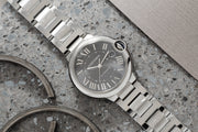 Shop Authentic Cartier Ballon Bleu de Cartier Black Dial Silver Steel Strap Watch for Men - W6920042 - Luxxuri