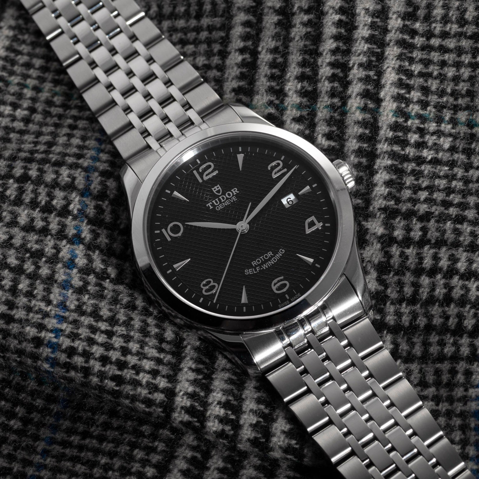  Shop Authentic Tudor 1926 Automatic Black Dial Silver Steel Strap Watch for Men - M91650-0002 - Luxxuri