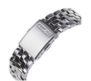  Shop Authentic Citizen Eco Drive Chronograph Black Dial Silver Steel Strap Watch For Men - AT2140-55E - Luxxuri