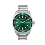  Shop Authentic Citizen Eco Drive Vintage Green Dial Silver Steel Strap Watch For Men - AW1598-70X - Luxxuri