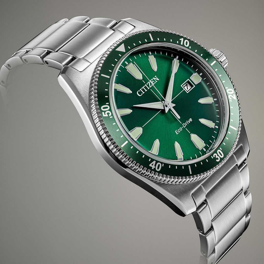  Shop Authentic Citizen Eco Drive Vintage Green Dial Silver Steel Strap Watch For Men - AW1598-70X - Luxxuri