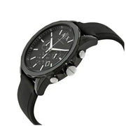  Shop Authentic Armani Exchange Outerbanks Chronograph Black Dial Black Silicone Strap Watch For Men - AX1326 - Luxxuri