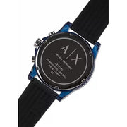  Shop Authentic Armani Exchange Outerbanks Chronograph Black Dial Black Silicone Strap Watch For Men - AX1339 - Luxxuri